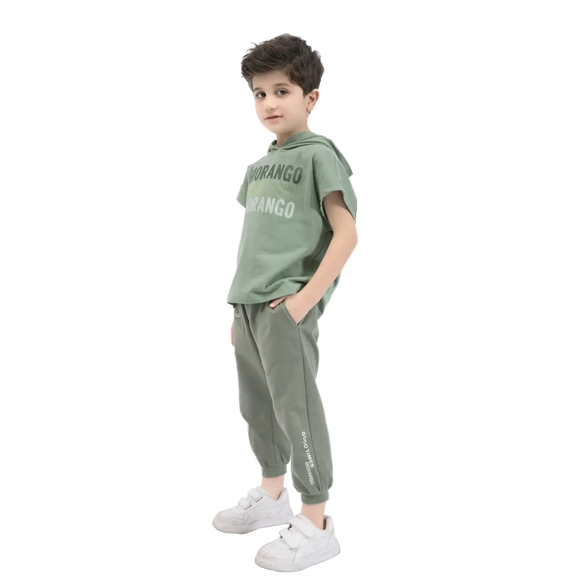 ankle tied basic pants for boys image