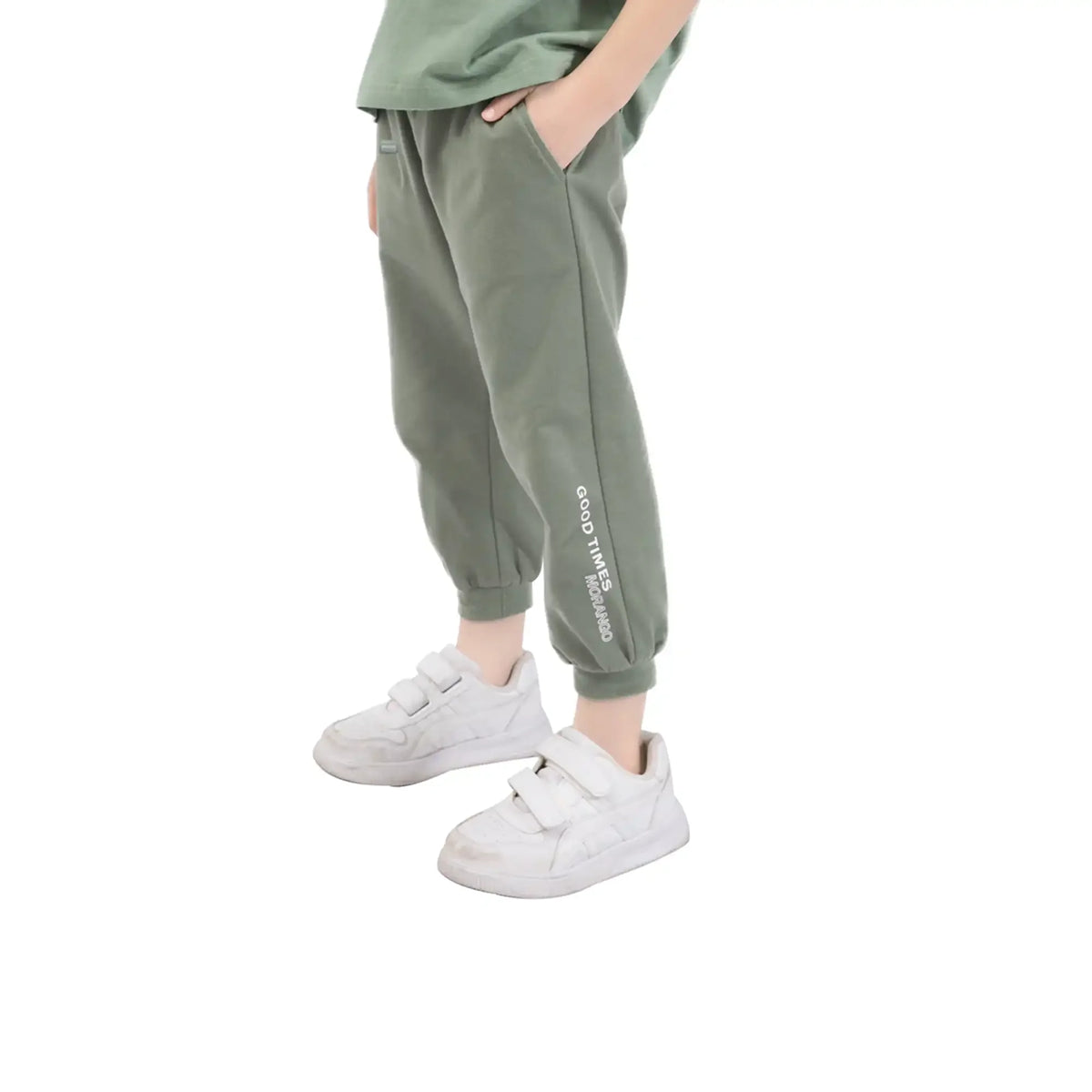 ankle tied basic pants for boys image