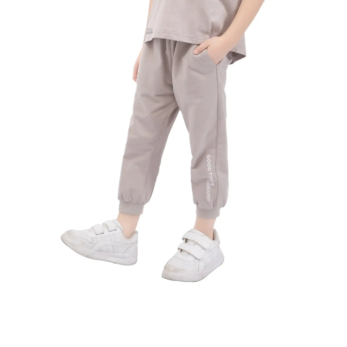 ankle tied basic pants for boys image