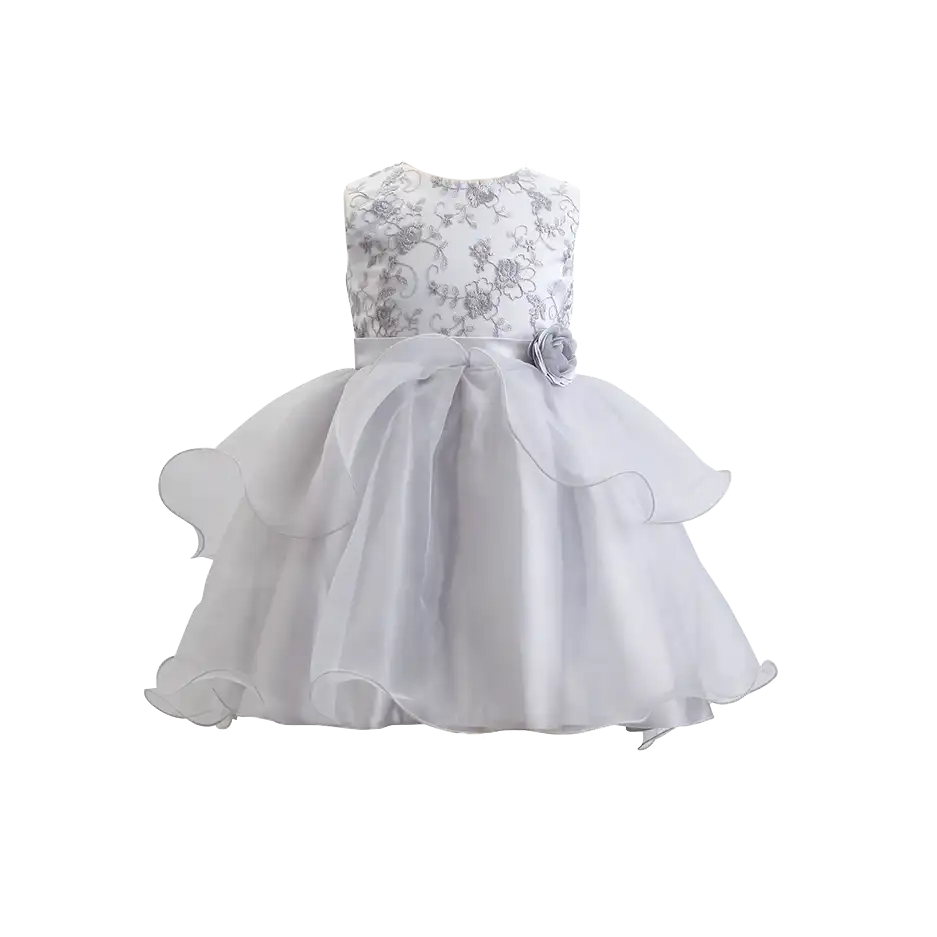 Embroidery Elegant Party Dress For Girls