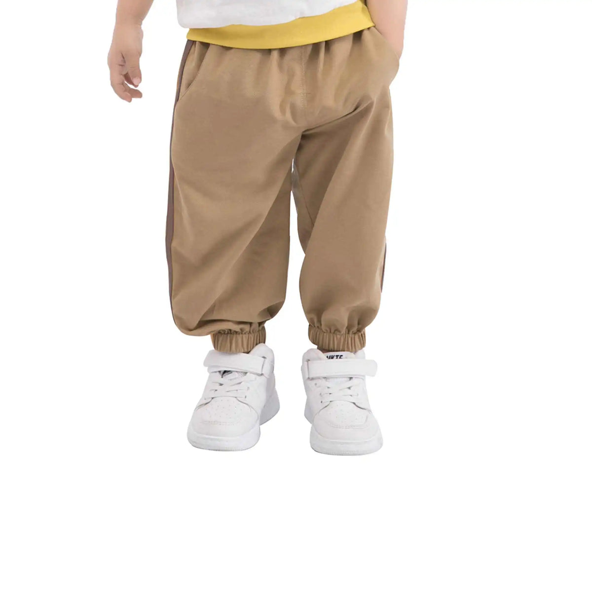 ankle tied casual pants for baby boy image