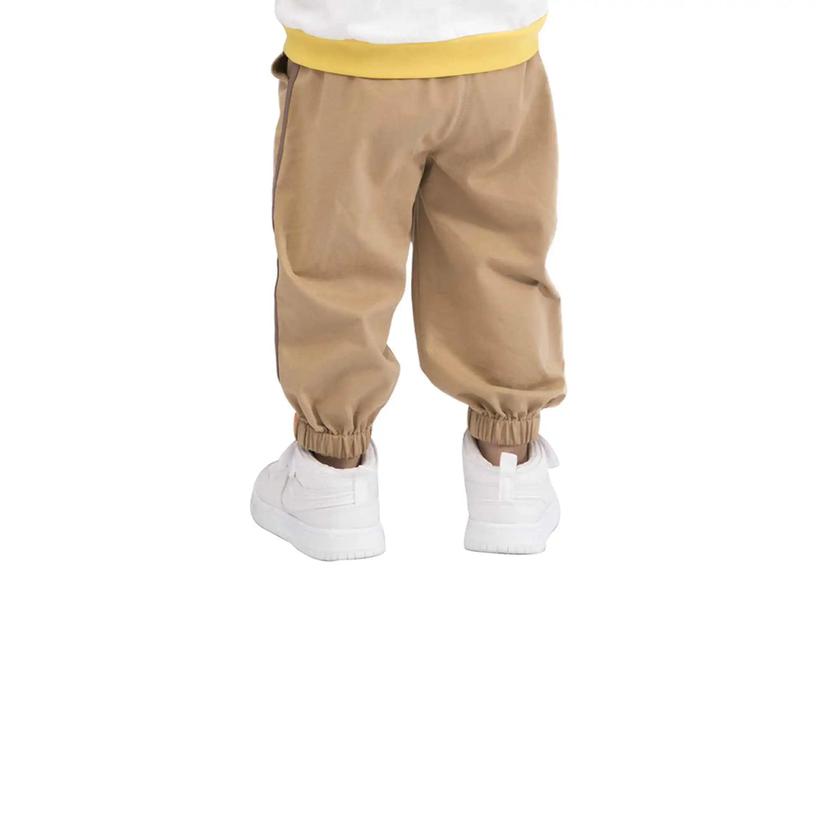 ankle tied casual pants for baby boy image