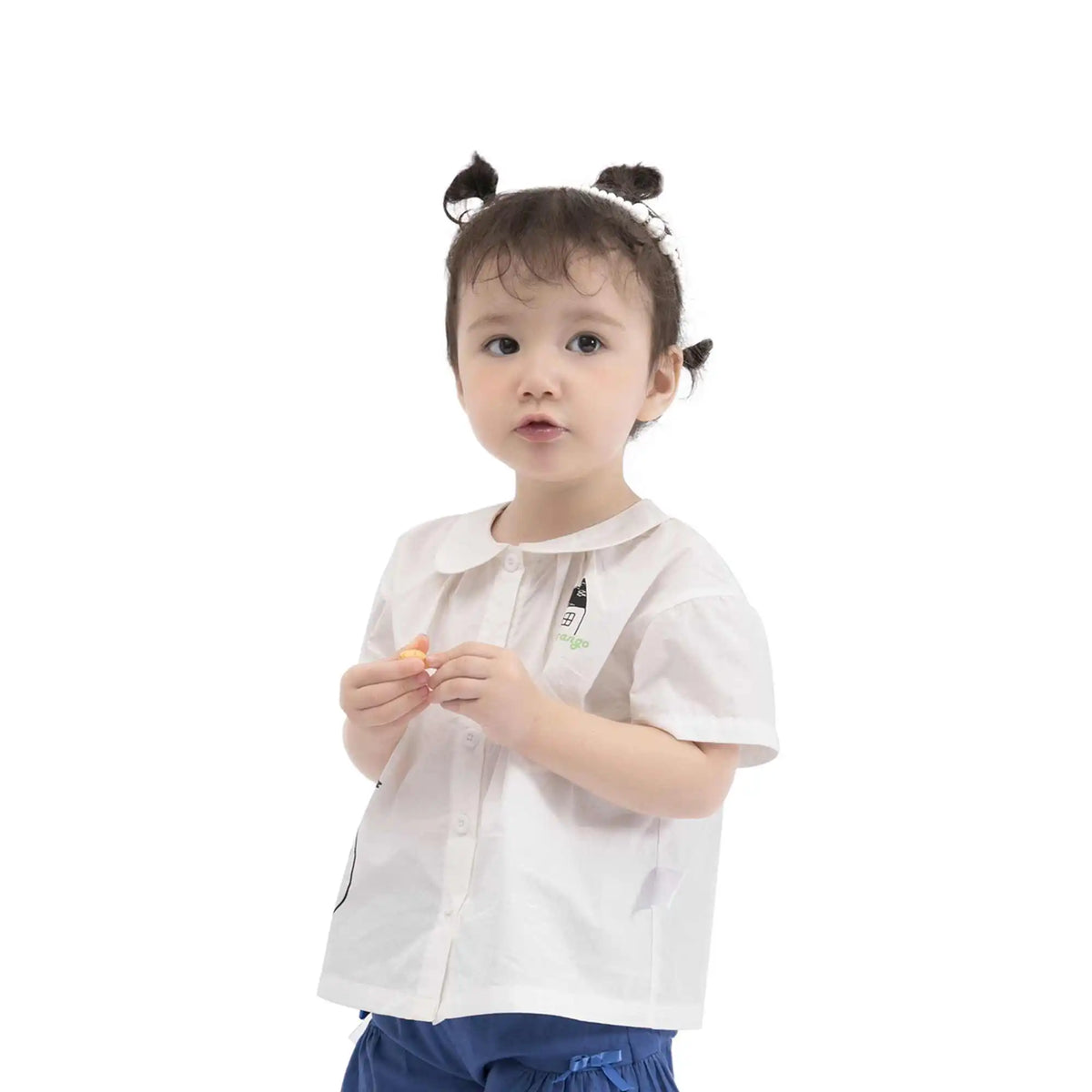 Printed Casual Shirt For Baby Girl 80 | 12-18M White 80 | 12-18M,36,63,9, Image