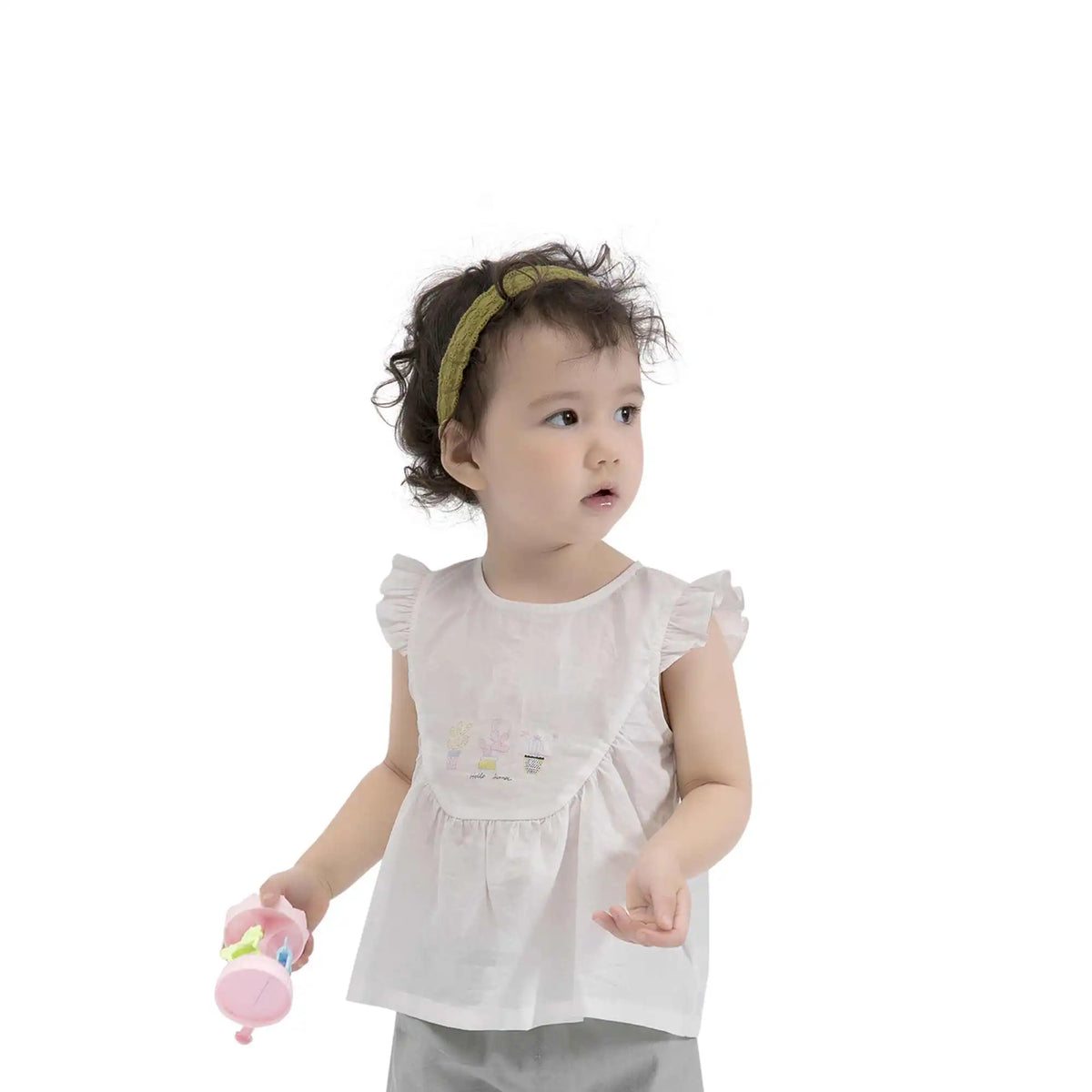 Floral Casual Blouse For Baby Girl 66 | 6-9M White 66 | 6-9M,32.5,53,2.3, Image