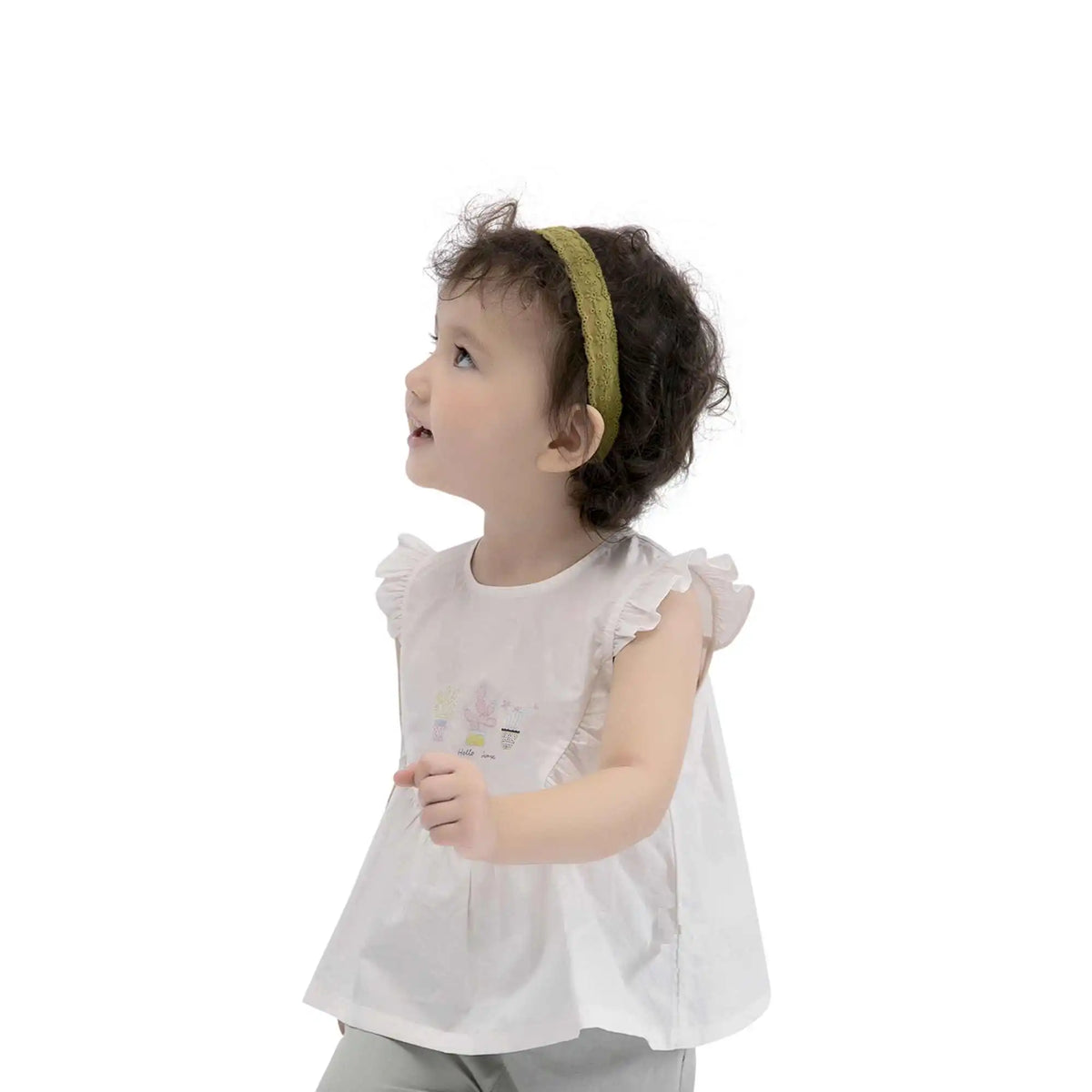 Floral Casual Blouse For Baby Girl 80 | 12-18M White 80 | 12-18M,35.5,57,2.5, Image