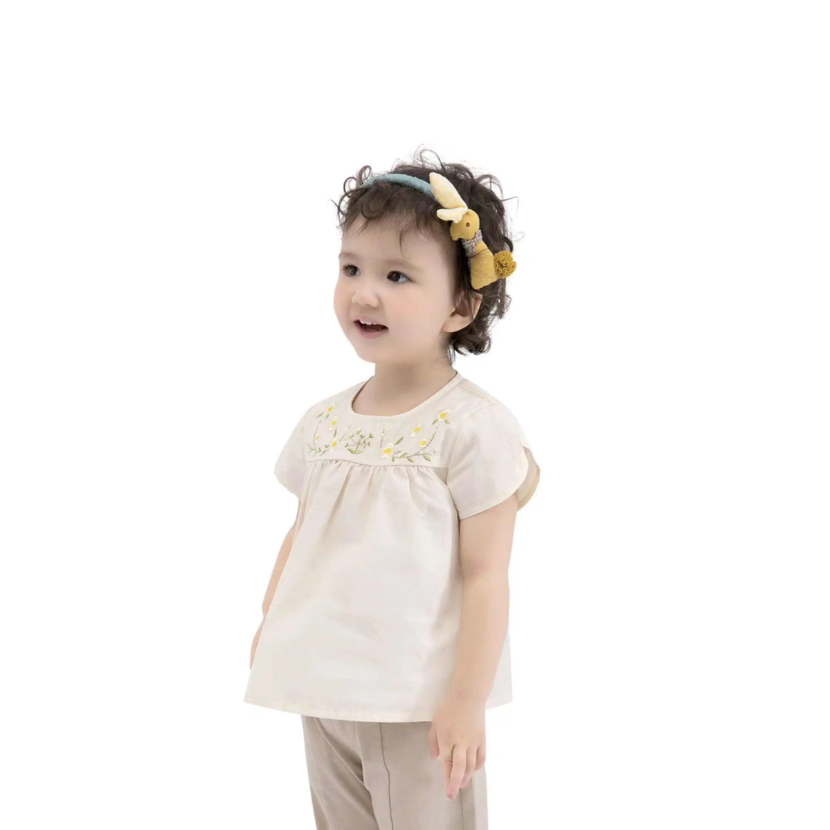 Floral Casual Blouse For Baby Girl 80 | 12-18M Beige 80 | 12-18M,35.5,59,8.8, Image