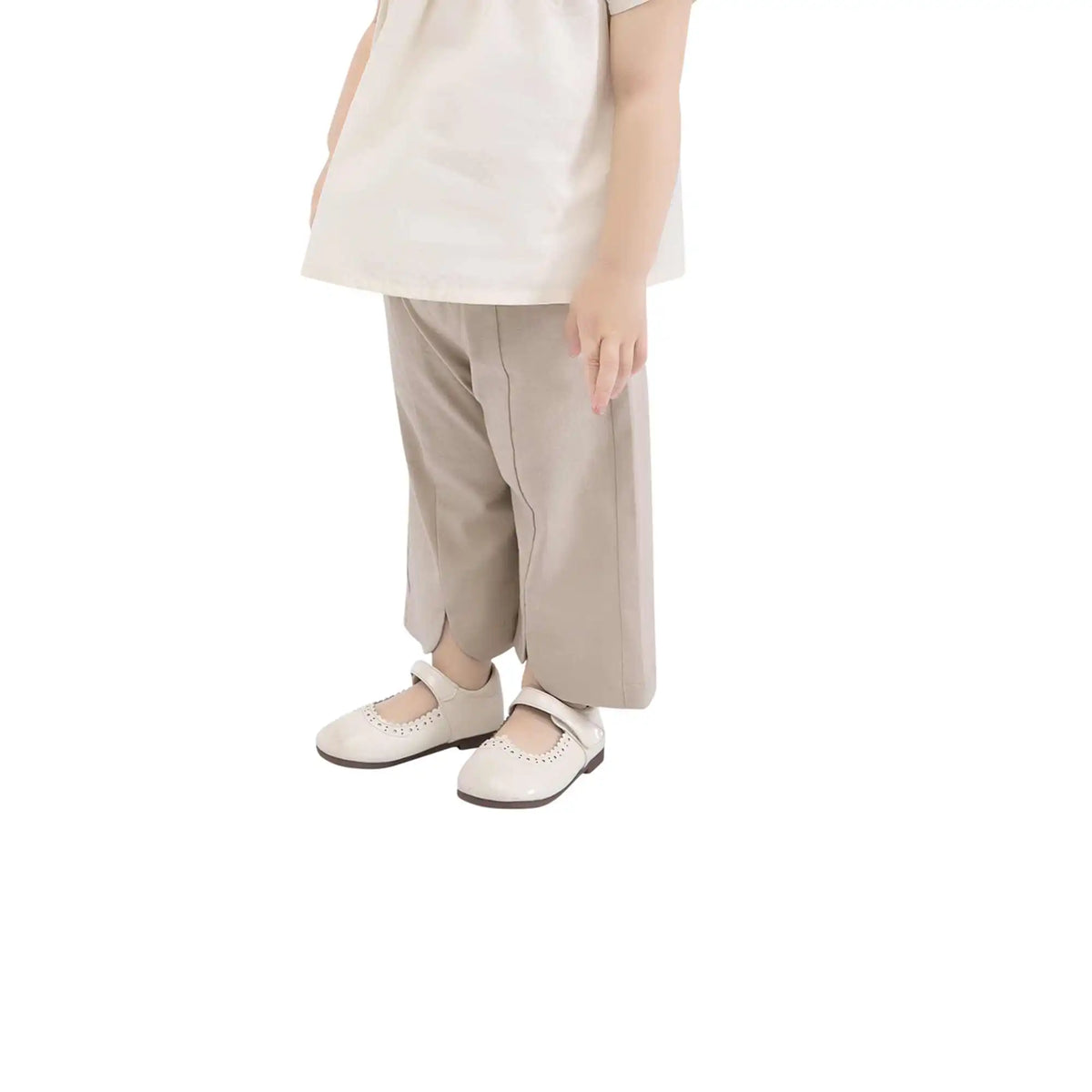 Strainght-Leg Casual Pants For Baby Girl 80 | 12-18M Beige 80 | 12-18M,41,42,- Image