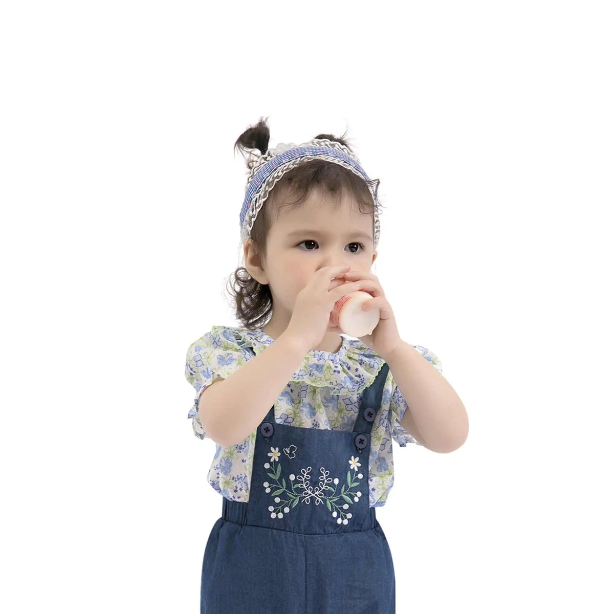 Floral Casual Blouse For Baby Girl 80 | 12-18M Blue Flower 80 | 12-18M,35.5,59,13, Image