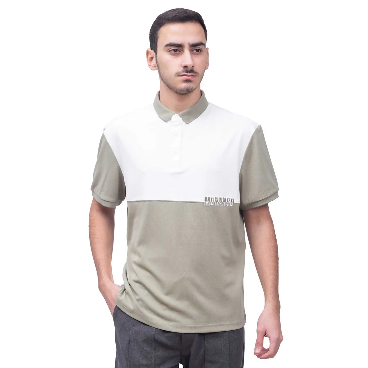 Color-Blocked Casual Polo Shirt For Men