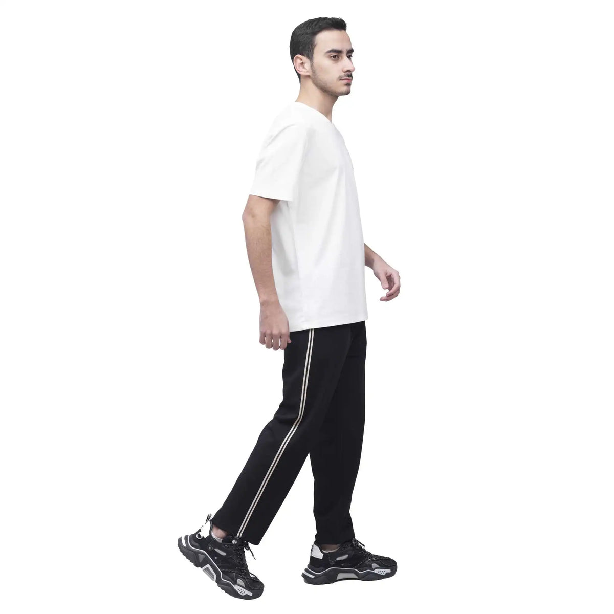 Ankle-Tied Casual Pants For Men 29 Black Image