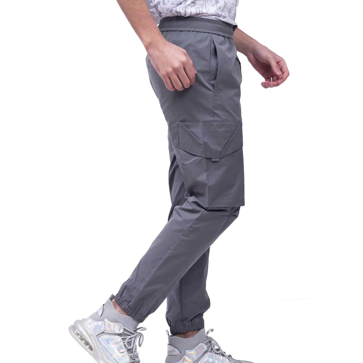 ankle tied casual pants for men image