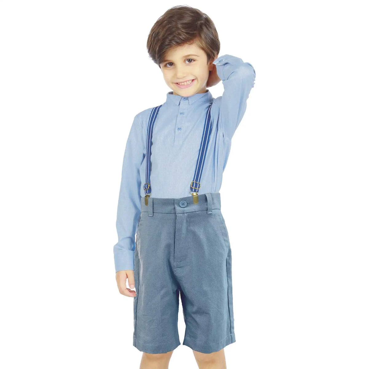 Ordinary Formal Shorts For Boys 100 | 3Y Blue Checks 100 | 3Y,33,52,41,66 Image