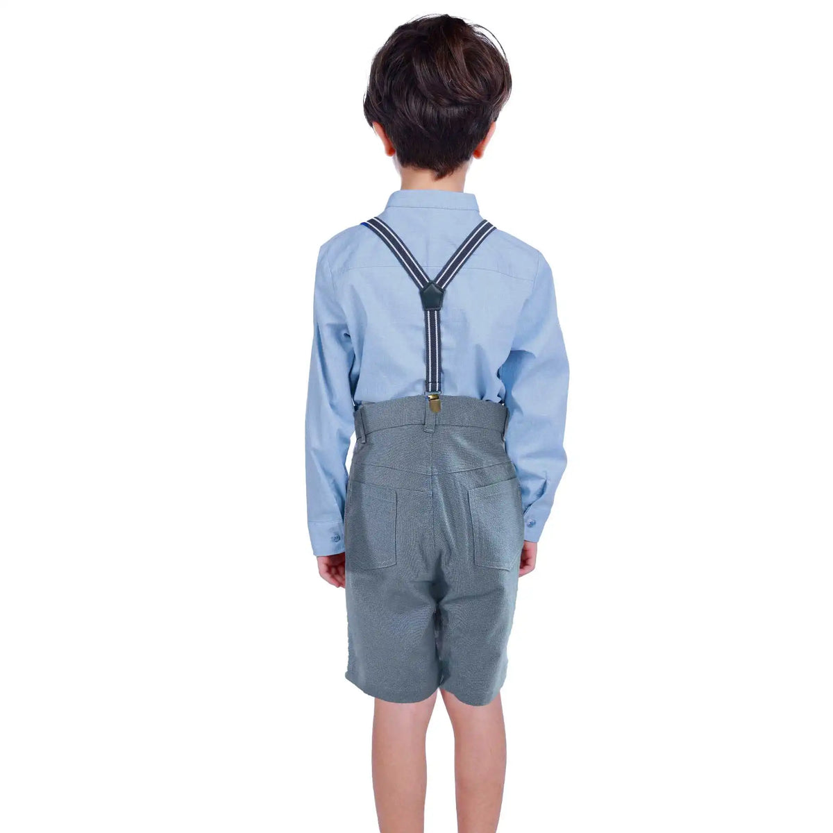 Ordinary Formal Shorts For Boys 110 | 4-5Y Blue Checks 110 | 4-5Y,36,56,43.5,70 Image