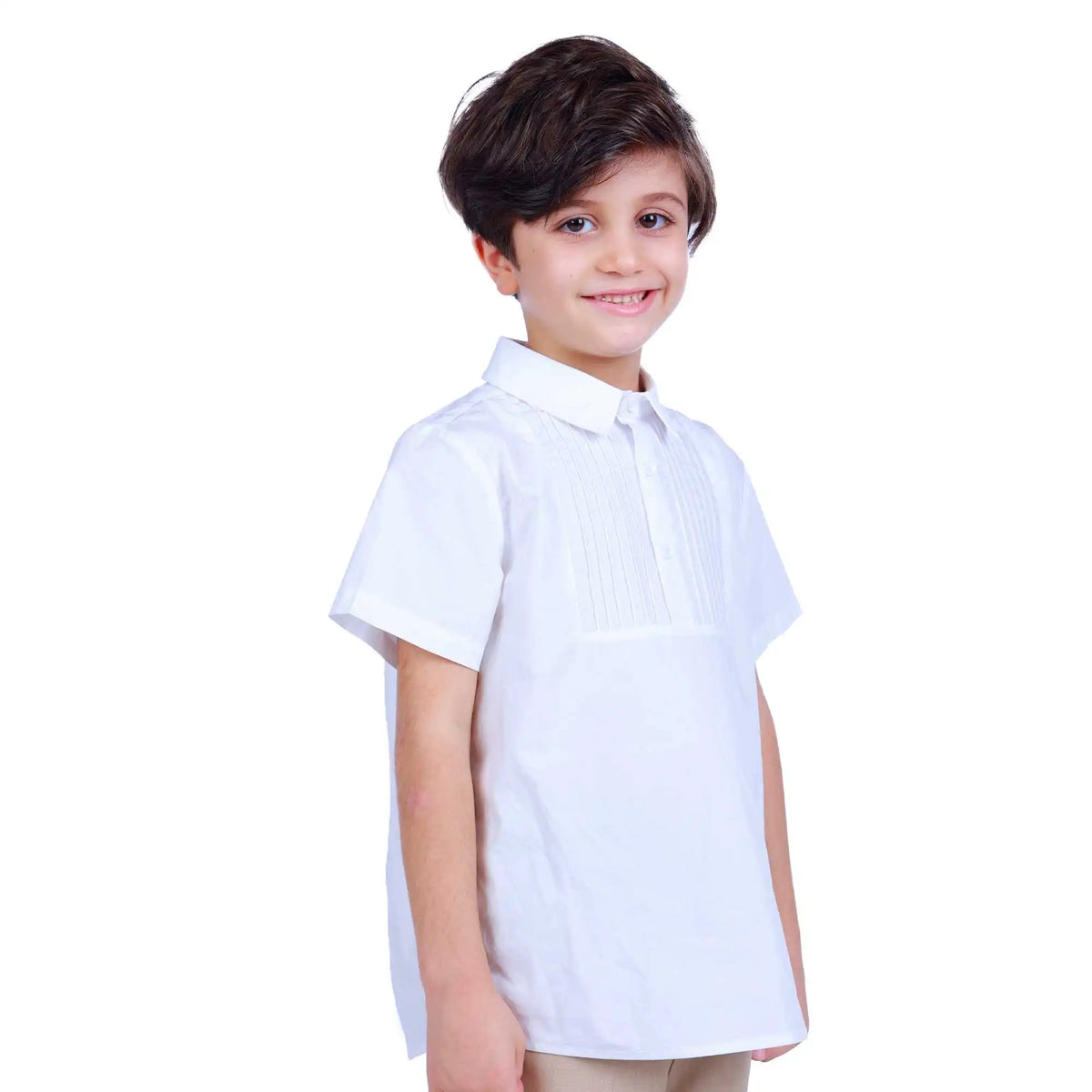 Plain Formal Blouse For Boys 130 | 7-8Y Off White 130 | 7-8Y,53.5,86,16, Image