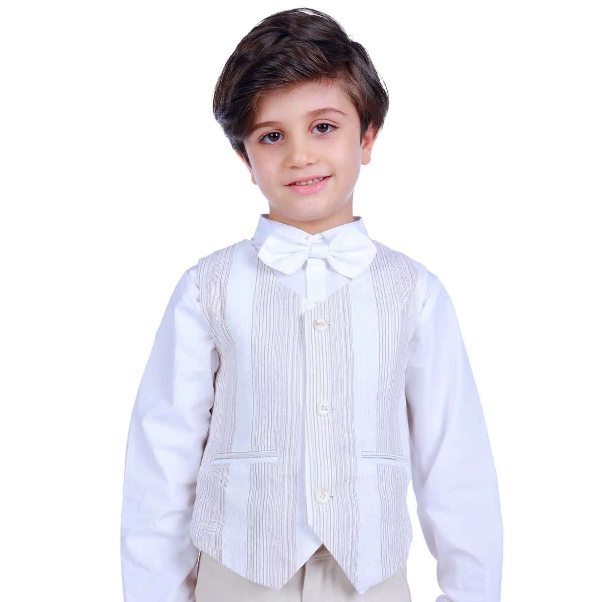 Stripped Formal Waistcoat For Boys 100 | 3Y Stripes 100 | 3Y,27,58,, Image