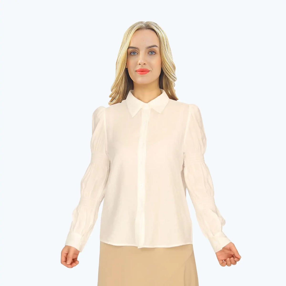 plain classic shirt for women image