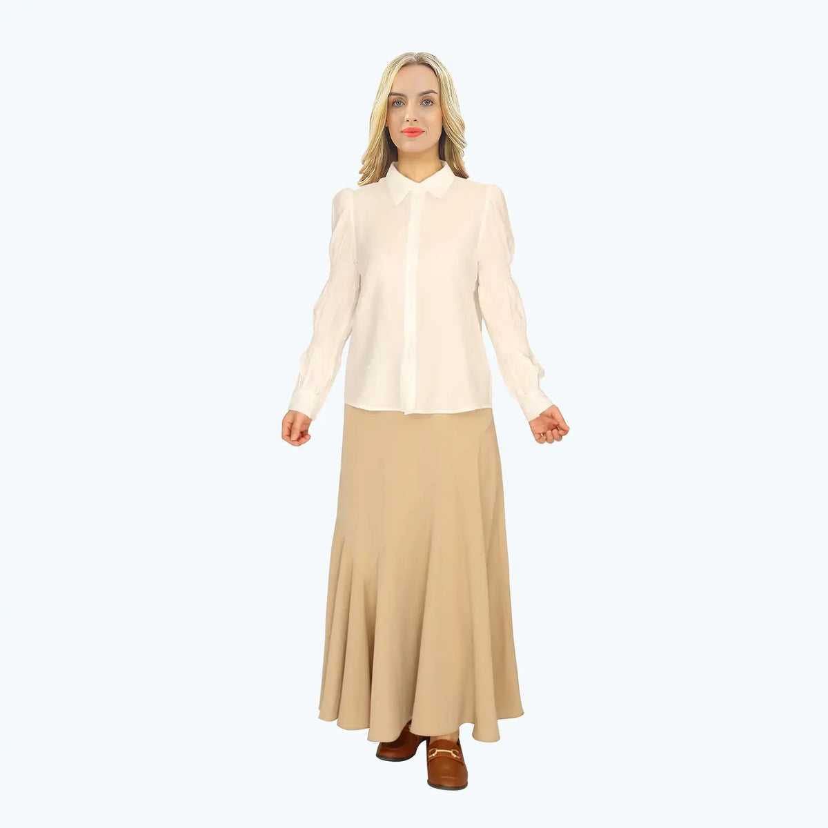 plain classic shirt for women image