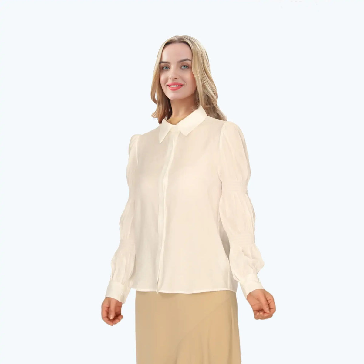 plain classic shirt for women image