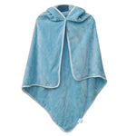 Free Blue Bath/swimming towel with a head cover for kids Image