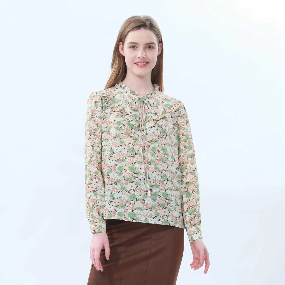 Floral Classic Blouse For Women Image