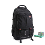 Adjustable Strap Backpack for Men 21 Black Image