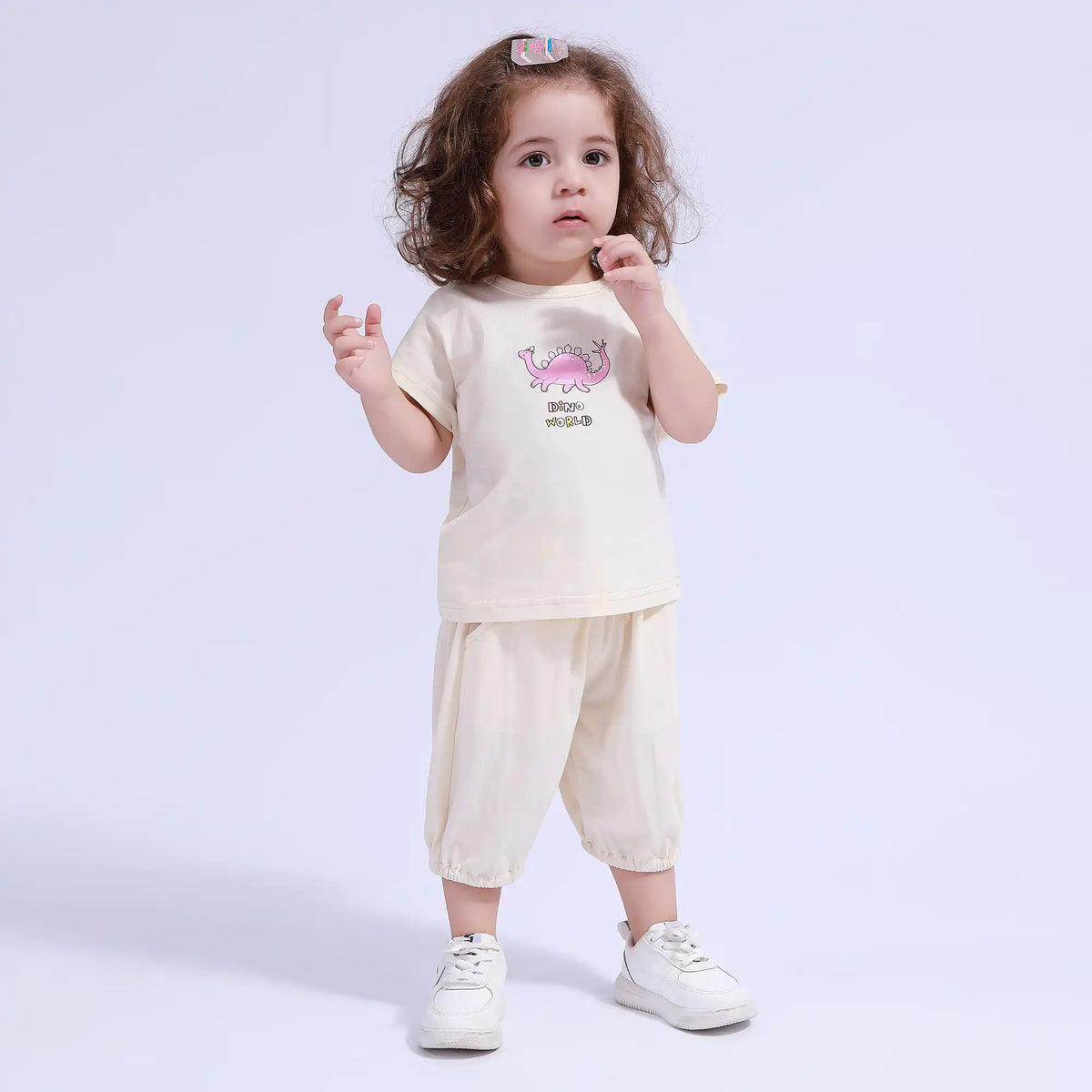 Ankle-Tied Sport Basic Pants For Baby Girl Image