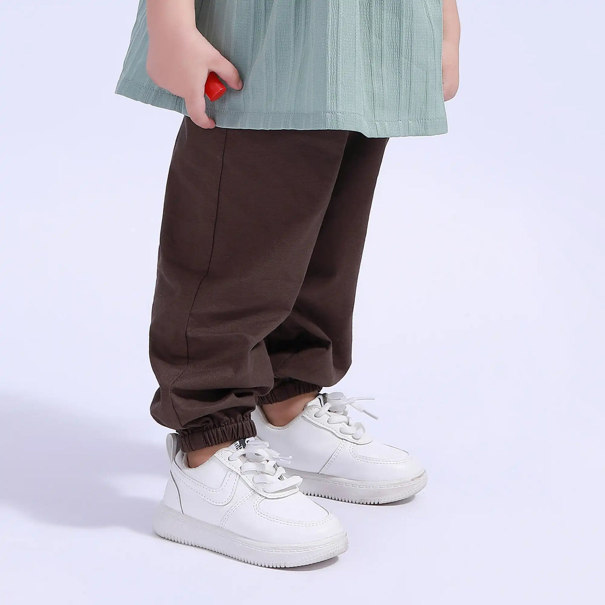 Ankle-Tied Basic Pants For Baby Girl