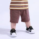 Brown Baggy Sport Basic Shorts For Baby Boy Image