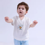Printed Sport Basic T.Shirt For Baby Boy Off White Image