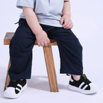 Baggy Basic Pants For Baby Boy Dark Blue Image