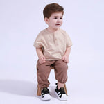 Ankle-Tied Basic Pants For Baby Boy Image