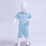 Khaki Plain Basic Romper For Baby Boy Image