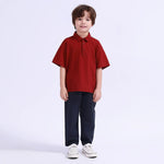 Plain Basic Polo Shirt For Boys Image