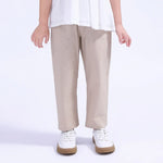 Khaki Ordinary Basic Pants For Girls Image