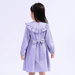 Striped Basic Dress For Girls Image