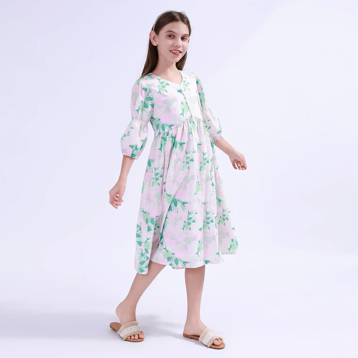 Floral Galabia For Girls