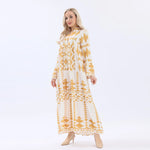 Printed Galabia for Women Ginger Yellow Image