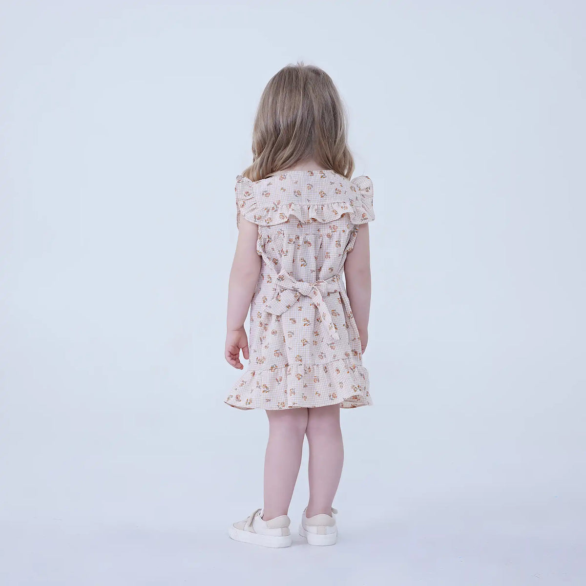 Floral Linen Dress For Baby Girl