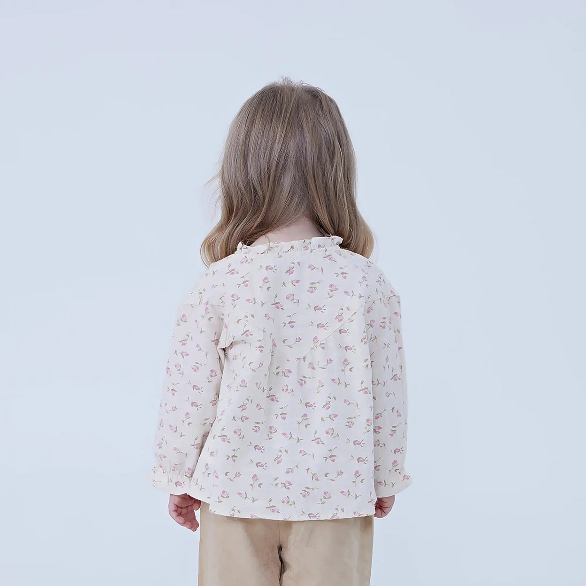 Floral Linen Shirt For Baby Girl Image