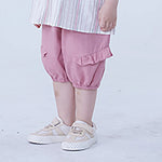 Ankle-Tied Linen Shorts For Baby Girl Image