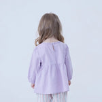 Jacquard Linen Blouse For Baby Girl Image