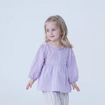 Jacquard Linen Blouse For Baby Girl Image