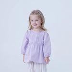 Jacquard Linen Blouse For Baby Girl Image