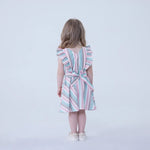 Striped Linen Dress For Baby Girl Image