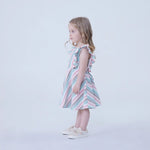 Striped Linen Dress For Baby Girl Image