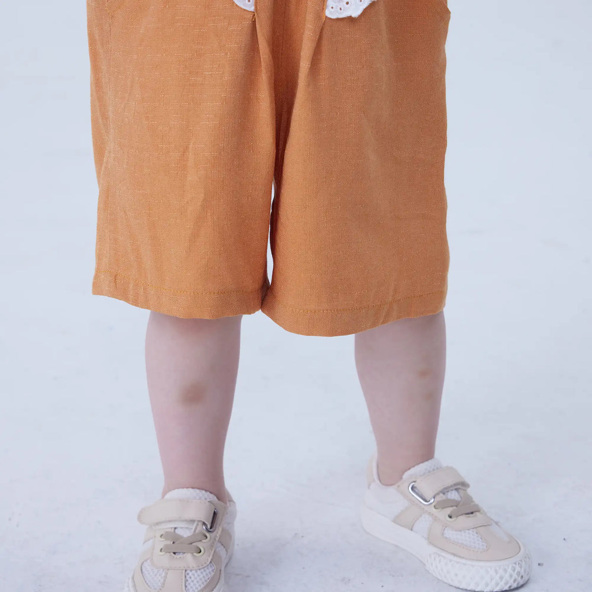 Baggy Linen Shorts For Baby Girl