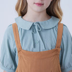 Plain Linen Dress For Girls Image