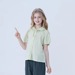 Jacquard Linen Shirt For Girls Image