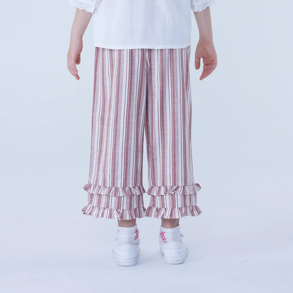 Wide-Leg Linen Pants For Girls Image