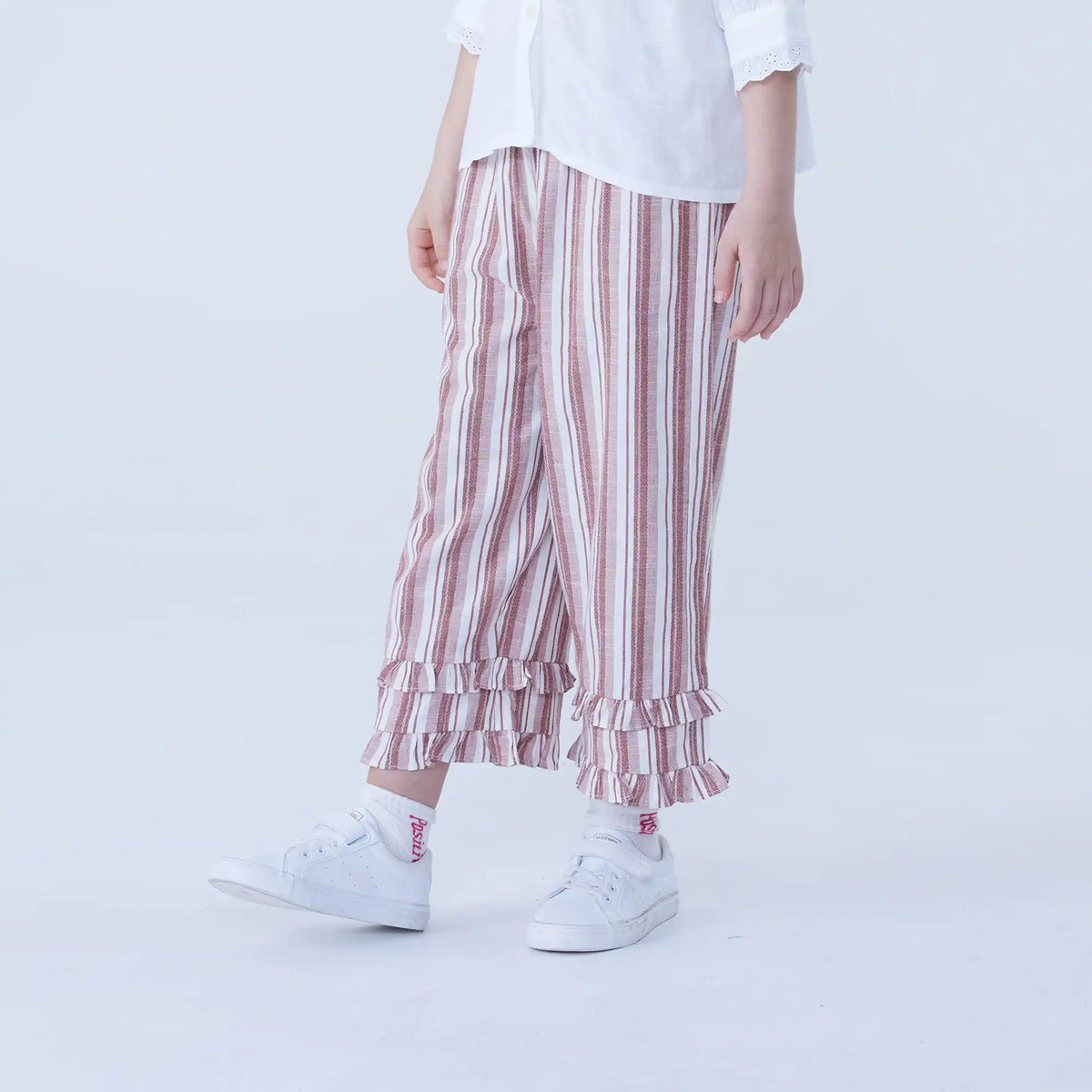 Wide-Leg Linen Pants For Girls Image